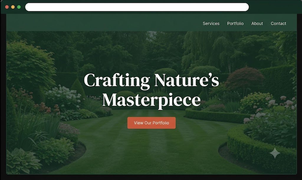 Custom landscaping company website design